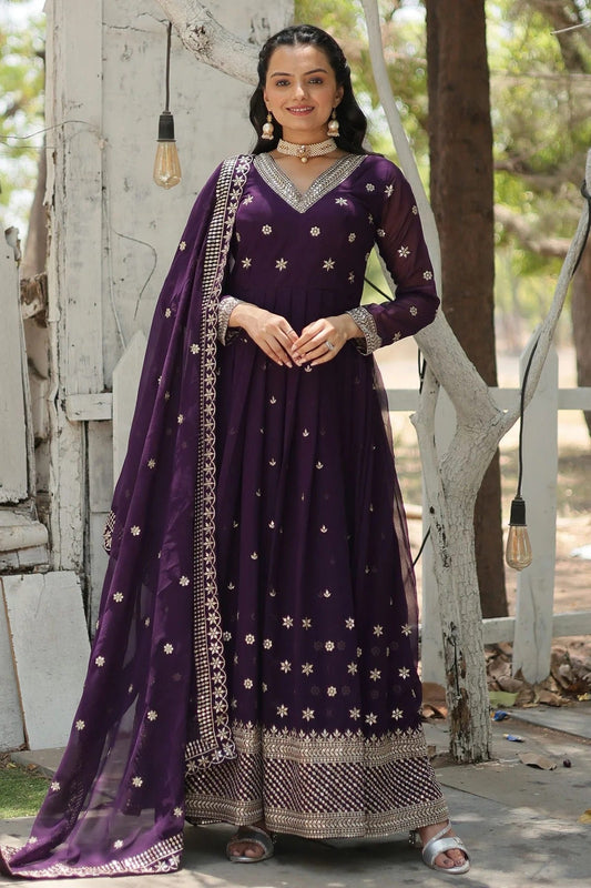 Faux Georgette Readymade Long Gown NCGW11112427