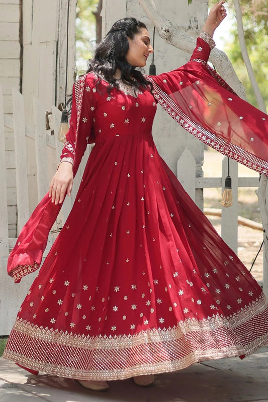 Faux Georgette Readymade Long Gown NCGW11112428