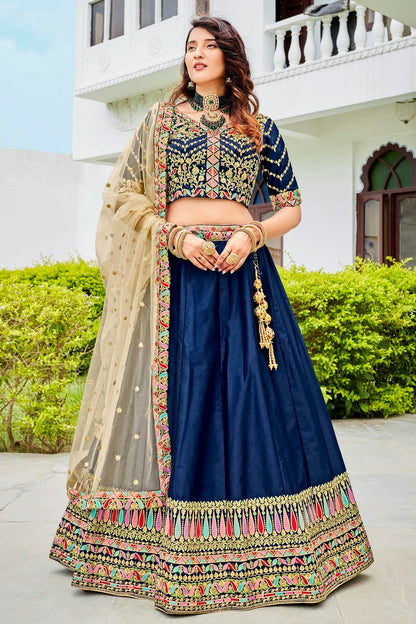 Ferrari Silk Designer Lehenga CholiIn Blue NCLC12710133