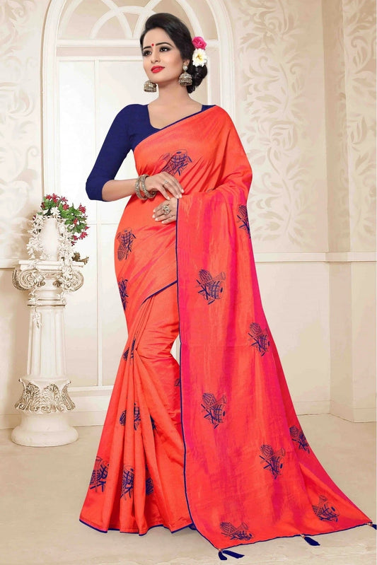 Gajri Zoya Silk Embroidery Saree NCSD11210515