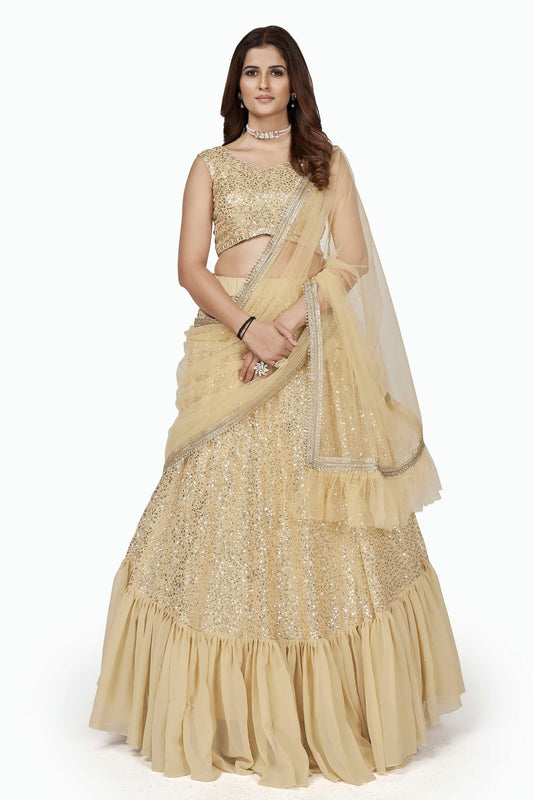 Georgette Designer Lehenga CholiIn Cream NCLC12710164