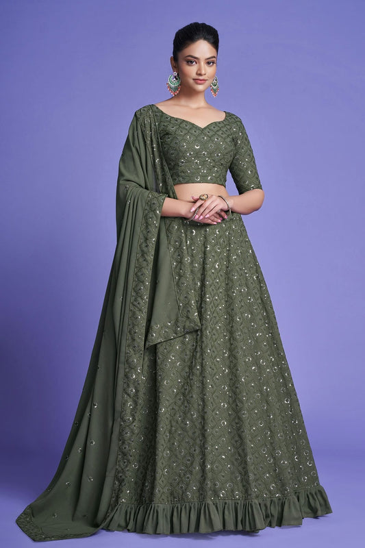Georgette Designer Lehenga CholiIn Grey NCLC12710102