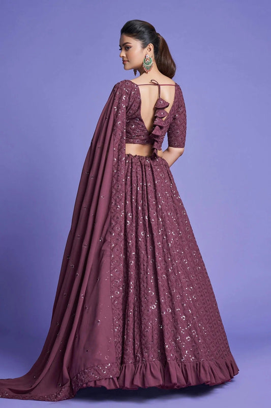 Georgette Designer Lehenga CholiIn Muave  NCLC12710100