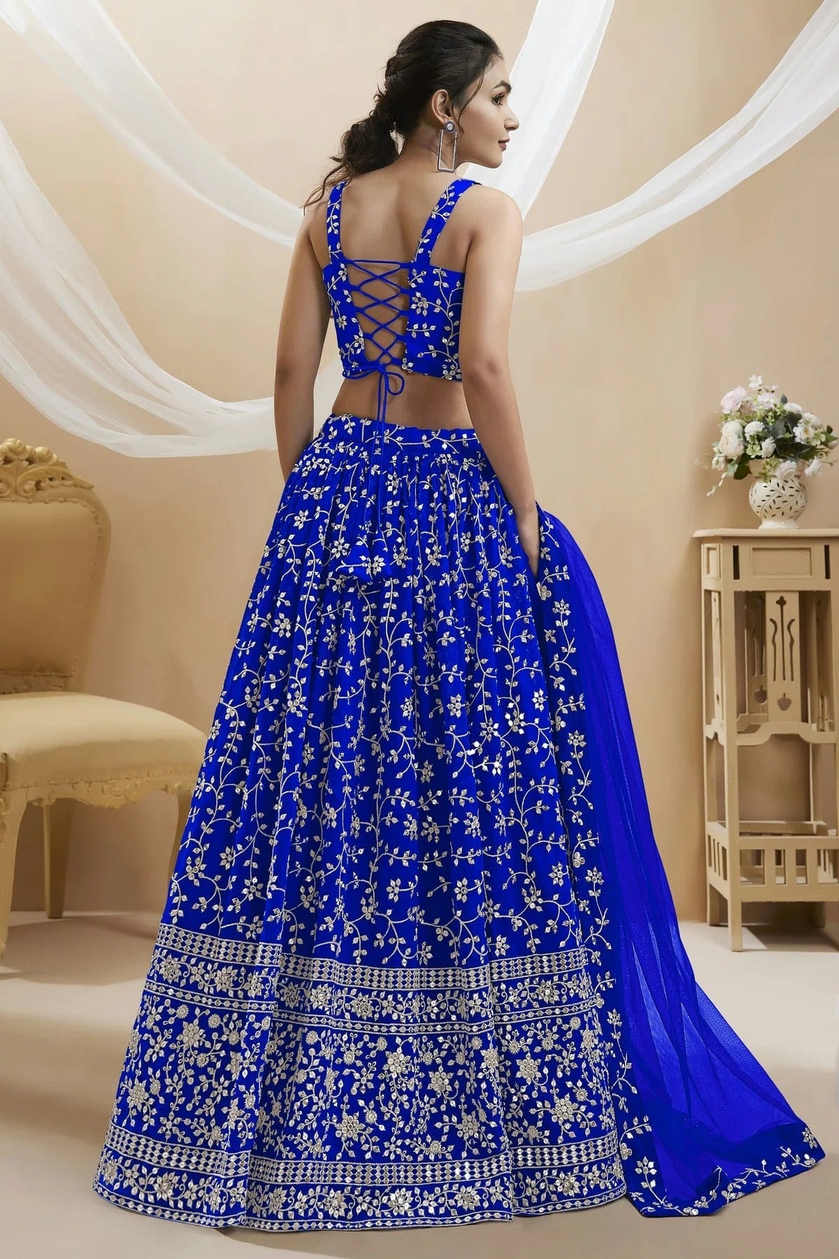 Georgette Embroidery A Line Lehenga Choli NCLC10110147