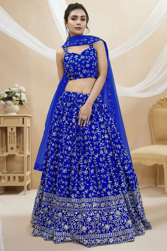 Georgette Embroidery A Line Lehenga Choli NCLC10110147