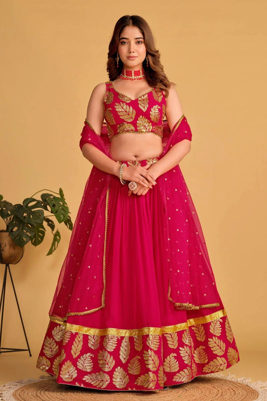 Georgette Embroidery A Line Lehenga Choli NCLC10110175
