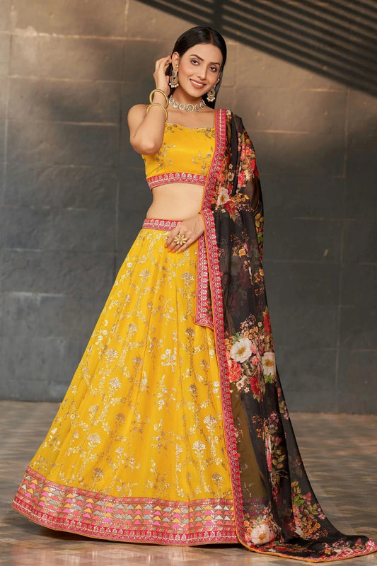 Georgette Embroidery A Line Lehenga Choli NCLC10110211