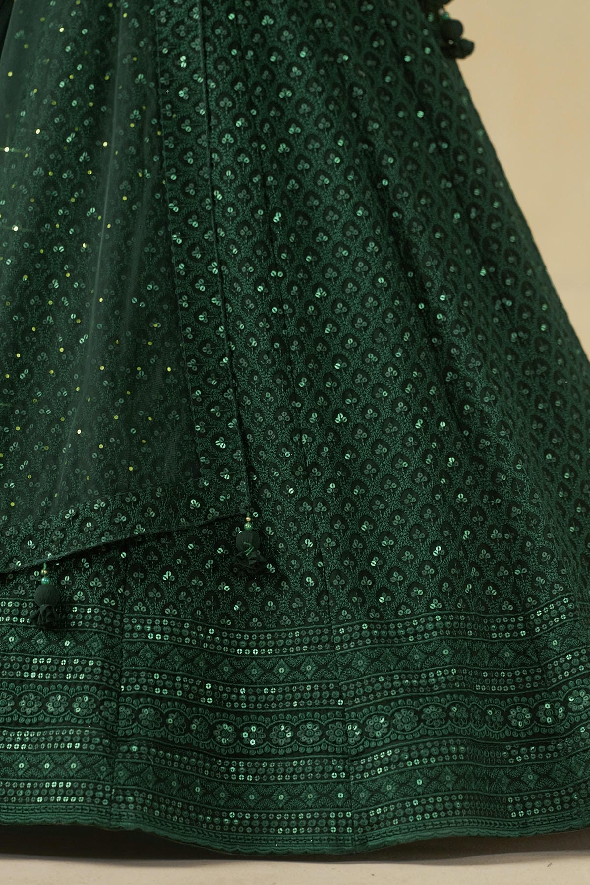 Georgette Lehenga Choli In Green Colour LC10110130