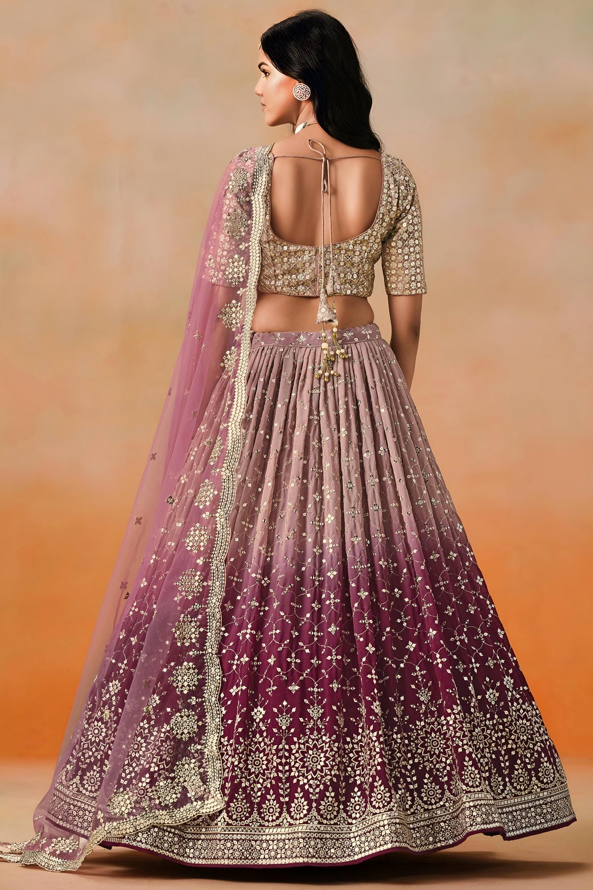 Georgette Lehenga Choli In Maroon Colour LC10110119