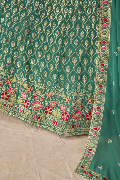 Georgette Lehenga Choli In Rama Blue Colour LC10110112