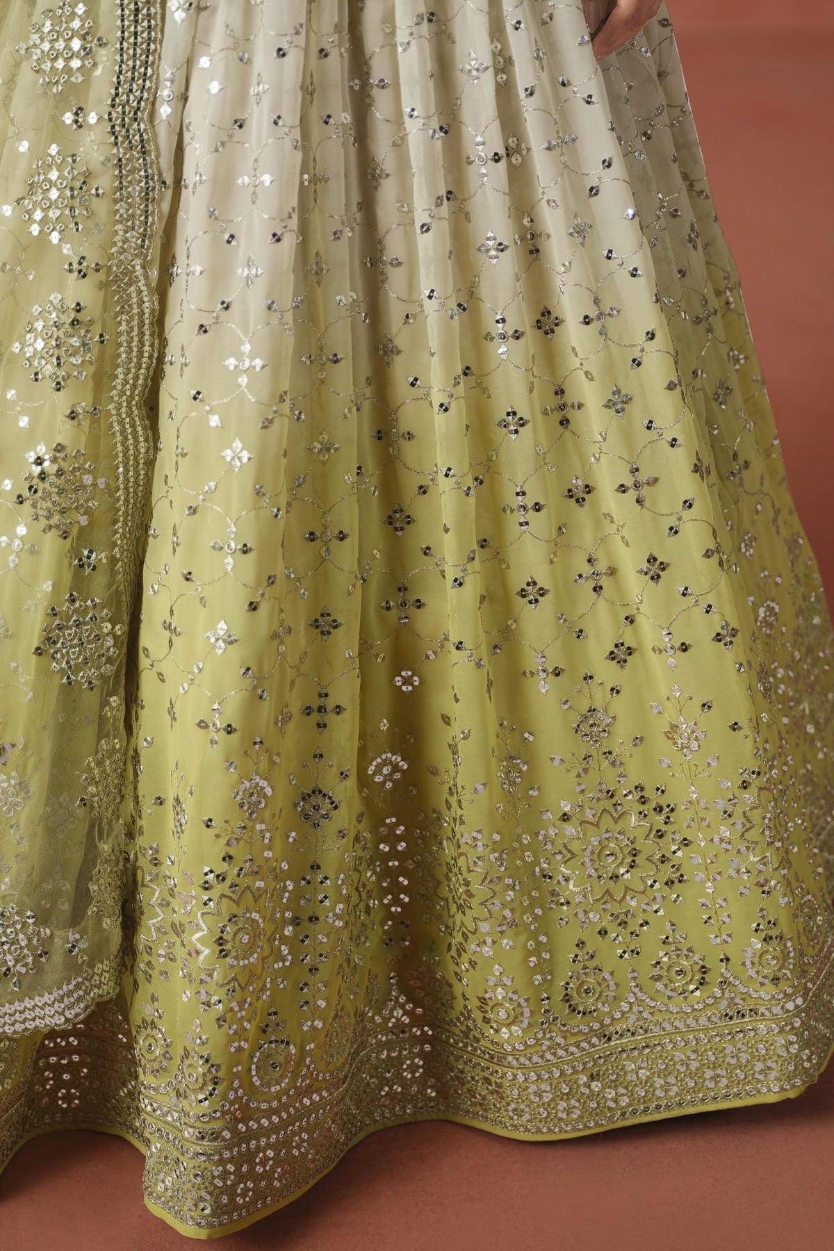 Georgette Lehenga Choli In Yellow Colour LC10110127