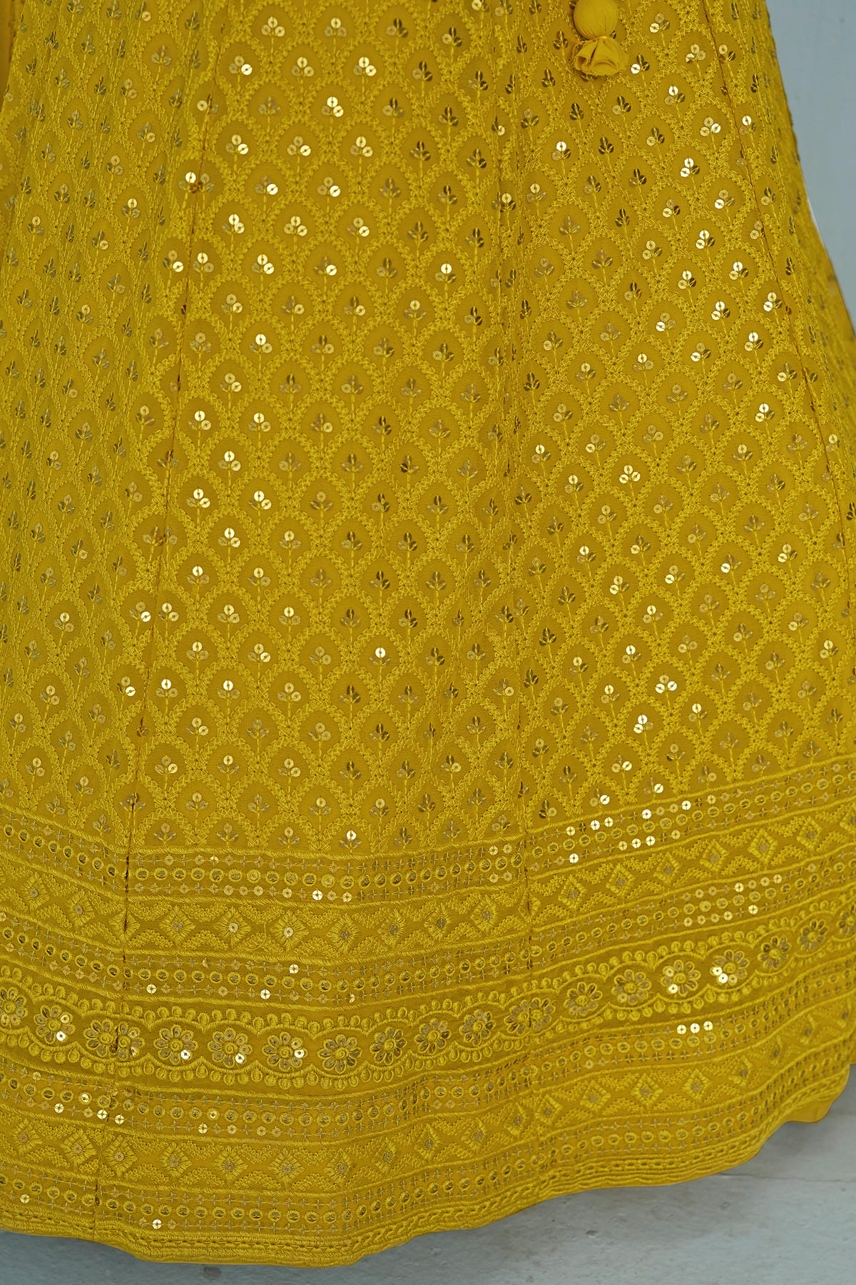 Georgette Lehenga Choli In Yellow Colour LC10110142
