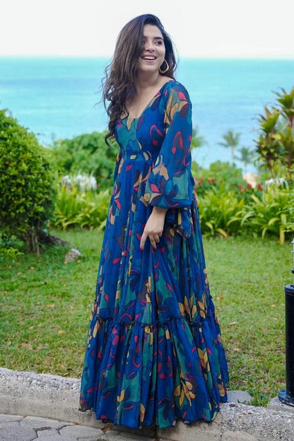 Georgette Readymade Long Gown NCGW11112410