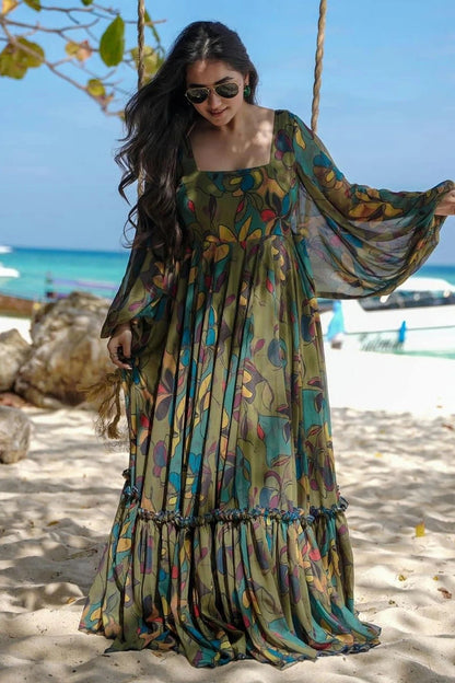 Georgette Readymade Long Gown NCGW11112411