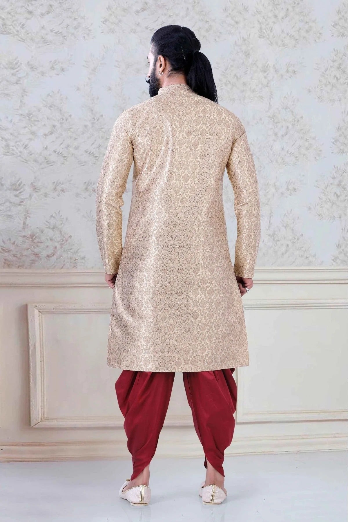 Gold Jacquard Festival Wear Dhoti Kurta  NCKP11310151