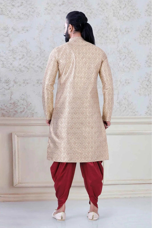 Gold Jacquard Festival Wear Dhoti Kurta  NCKP11310151