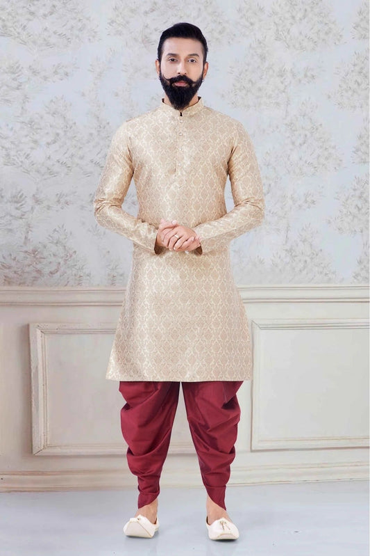 Gold Jacquard Festival Wear Dhoti Kurta NCKP11310151