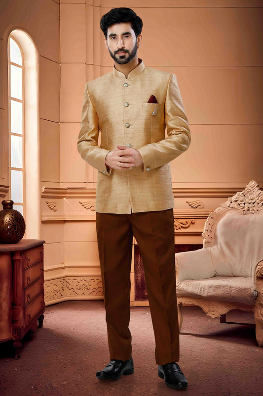 Gold Jodhpuri In Jacquard NCJP11310119