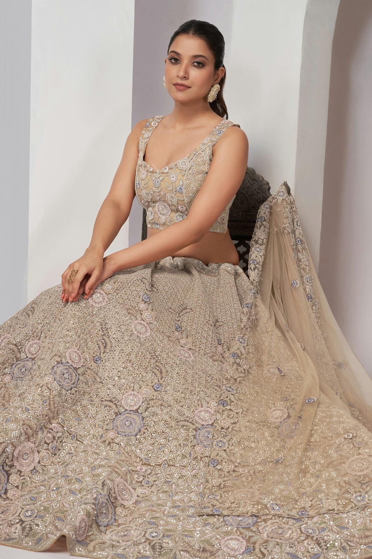 Gold Soft Net Lehenga Choli NCLC10310101