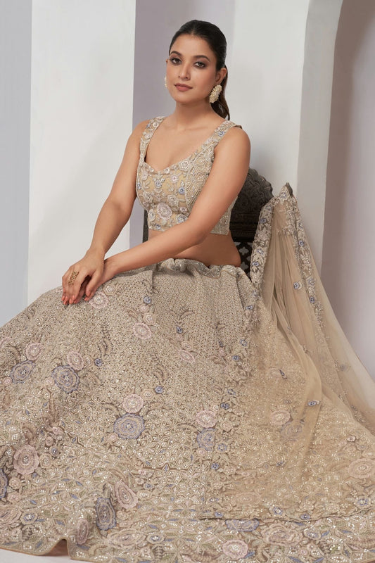 Gold Soft Net Lehenga Choli NCLC10310101