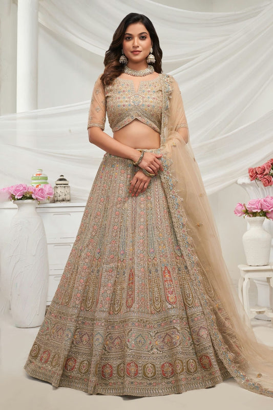 Gold Soft Net Lehenga Choli NCLC10310108