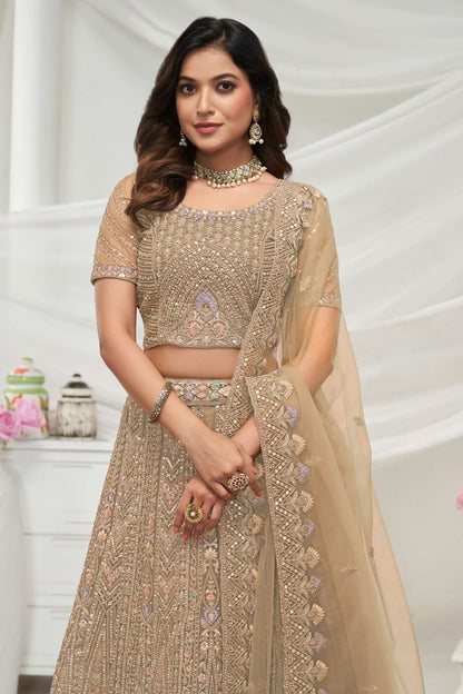 Gold Soft Net Lehenga Choli NCLC10310110