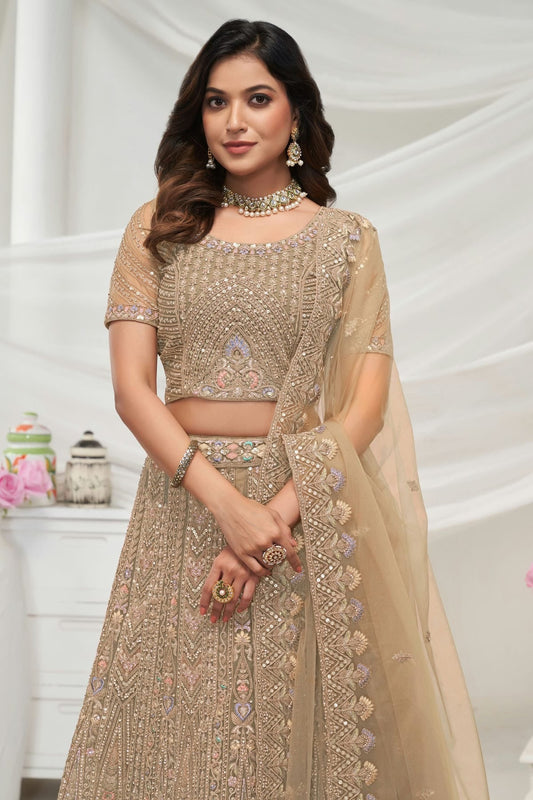 Gold Soft Net Lehenga Choli NCLC10310110