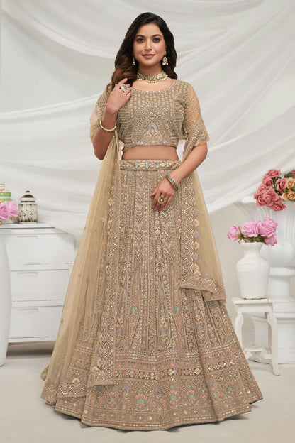 Gold Soft Net Lehenga Choli NCLC10310110