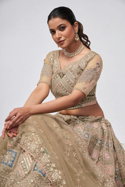 Gold Soft Net Lehenga Choli NCLC10310112