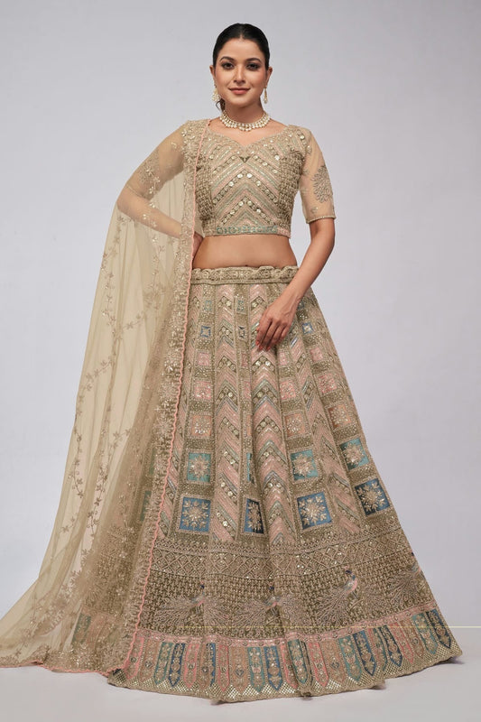 Gold Soft Net Lehenga Choli NCLC10310112