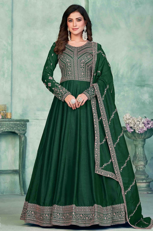 Green Art Silk Anarkali Suit NCSM10510125