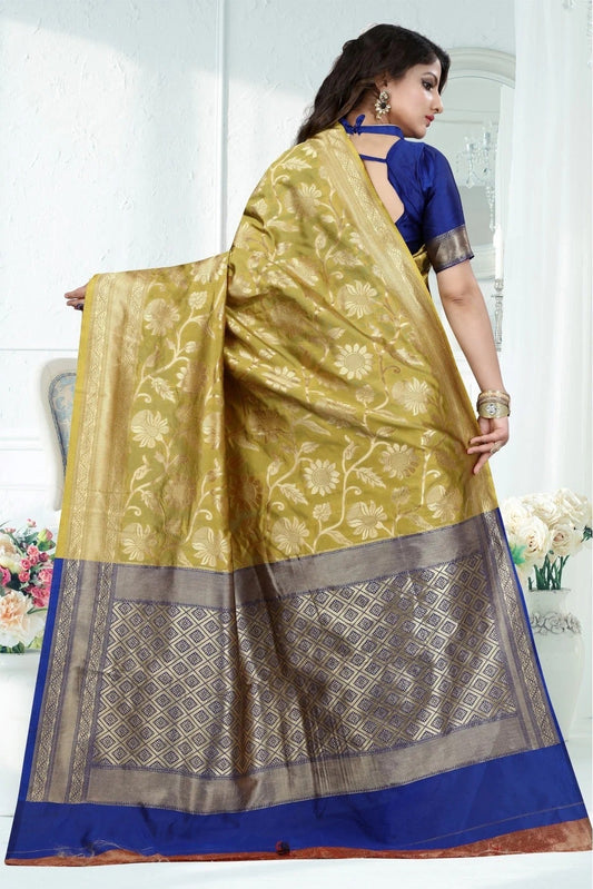 Green Banarasi Art Silk Woven Saree NCSD11210797
