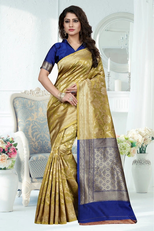 Green Banarasi Art Silk Woven Saree NCSD11210797