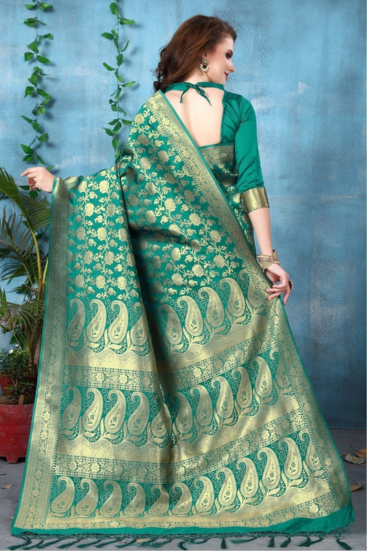 Green Banarasi Art Silk Woven Saree NCSD11210808
