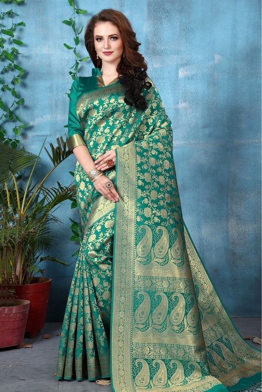 Green Banarasi Art Silk Woven Saree NCSD11210808