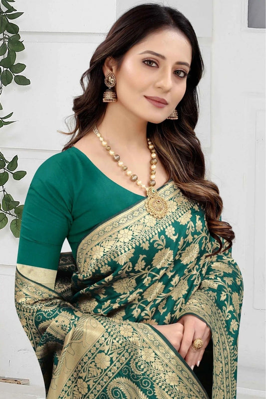 Green Banarasi Art Silk Woven Saree NCSD11210842