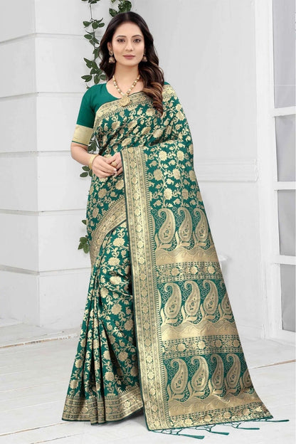 Green Banarasi Art Silk Woven Saree NCSD11210842