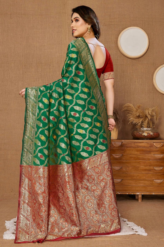 Green Banarasi Silk Saree NCSD11112486
