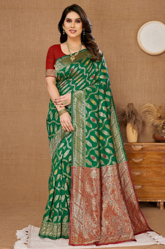 Green Banarasi Silk Saree NCSD11112486