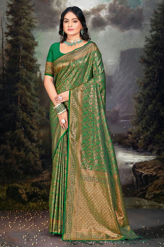 Green Banarasi Silk Traditional Saree NCSD11010466