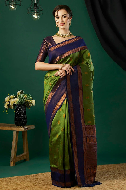 Green Banarasi Silk Traditional Saree NCSD11111512