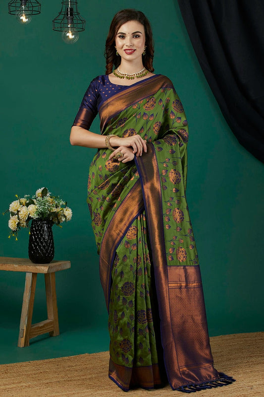 Green Banarasi Silk Traditional Saree NCSD11111519