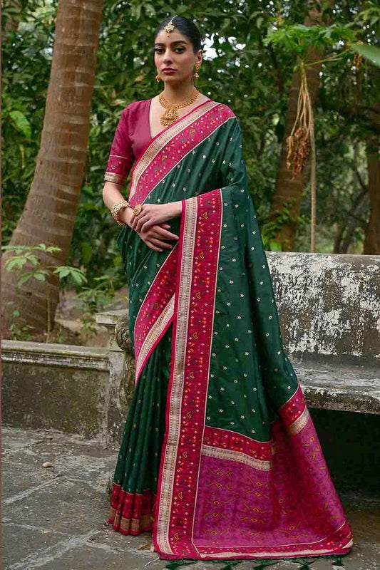 Green Banarasi Silk Traditional Saree NCSD12610126