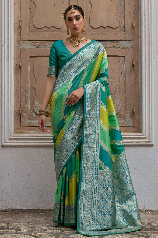Green Banarasi Silk Traditional Saree NCSD12610145