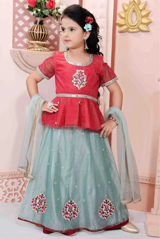 Green Chanderi Silk Party Wear Lehenga Choli NCGW10710762