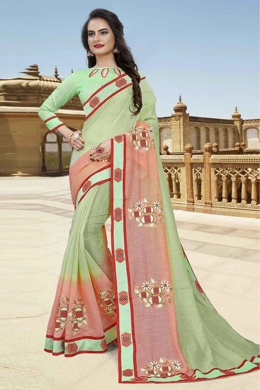 Green Cotton Designer Saree NCSD11210660