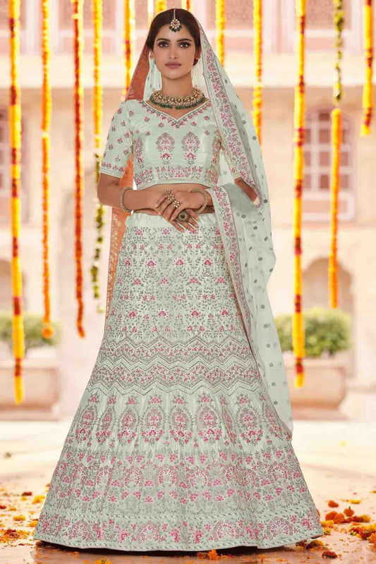 Green Crepe Sequins Lehenga Choli NCLC10810429