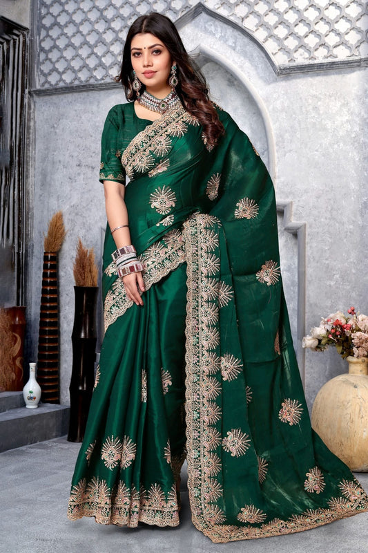 Green Crepe Silk Saree NCSD10910237