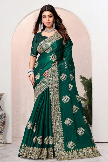 Green Crepe Silk Saree NCSD10910239