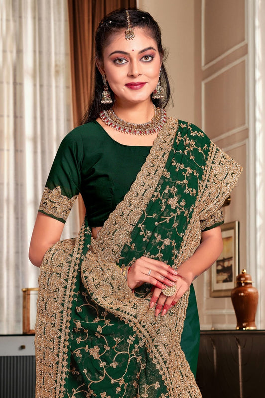 Green Georgette Designer Saree NCLC11210285
